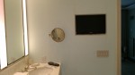 tv installed in bathroom